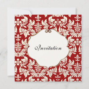 Invitation PixDezines Baroque 1 / Rouge