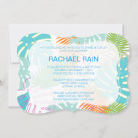 PixDezines bat mitzvah de forêt tropicale/luau