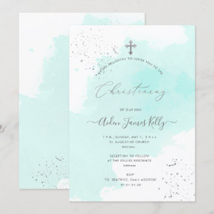 Invitation PixDezines Bleu Aqua