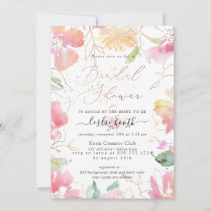Invitation PixDezines Blushing Romance Sweetpea Fête des mari