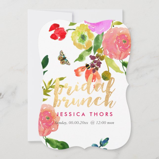 Invitation PixDezines Bridal Brunch Ranunculus/do-it-yourself (Devant)