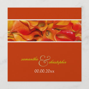 Invitation PixDezines brûlé calla rouge