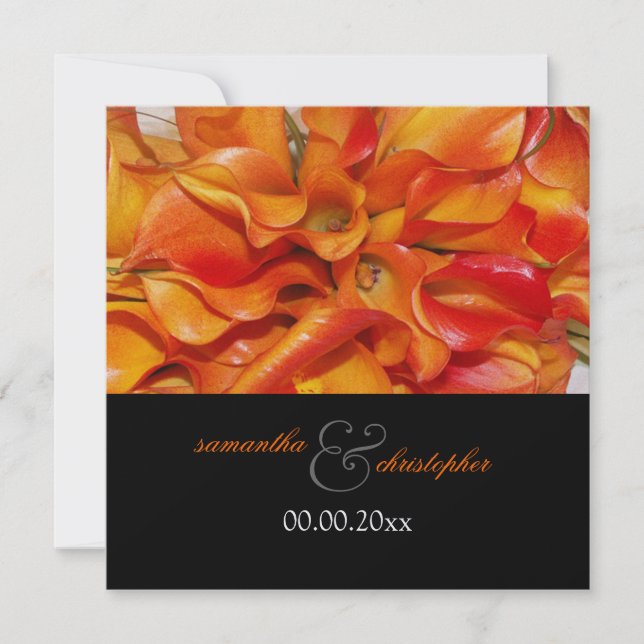 Invitation PixDezines brûlé calla rouge (Devant)