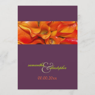 Invitation PixDezines BURNT ORANGE CALLA LIES/DO-IT-YOURSELF