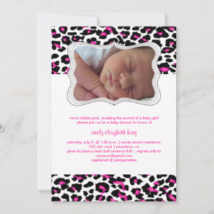 Invitation PixDezines cheetah/faire-part de naissance/douche