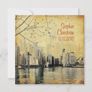 Invitation PixDezines Chicago Lakeshore Skyline/invitations