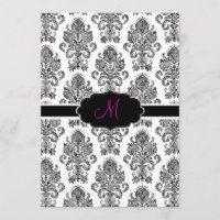PixDezines couleur Damask victorienne/Noir+Blanc/D