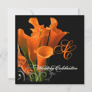 Invitation PixDezines couleur orange calla lily/DO-IT-YOURSEL