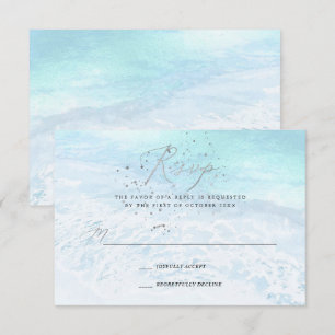 Invitation PixDezines Crystal Blue Shoreline, Sand n Sea RSVP
