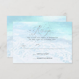 Invitation PixDezines Crystal Blue Shoreline, Sand n Sea RSVP