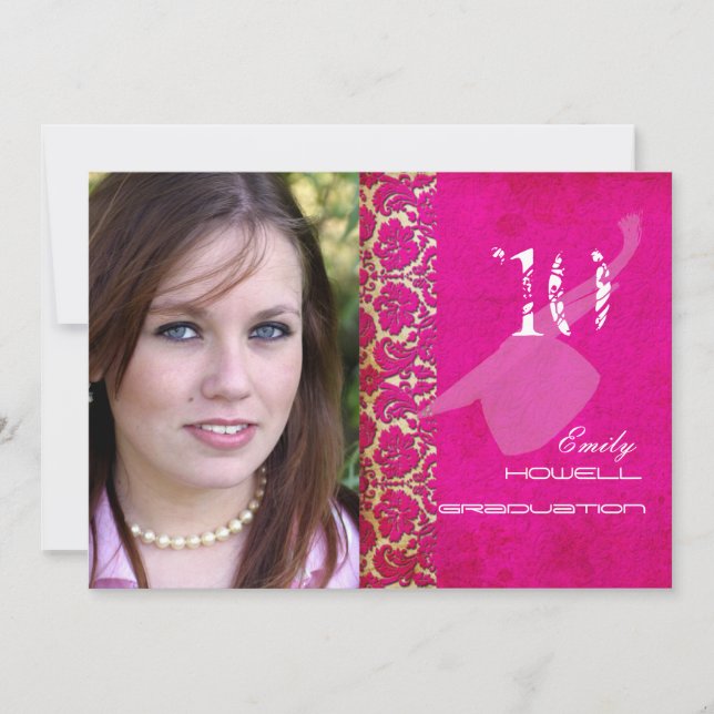 Invitation PixDezines Desiree Damask/Vintage/Swirls (Devant)