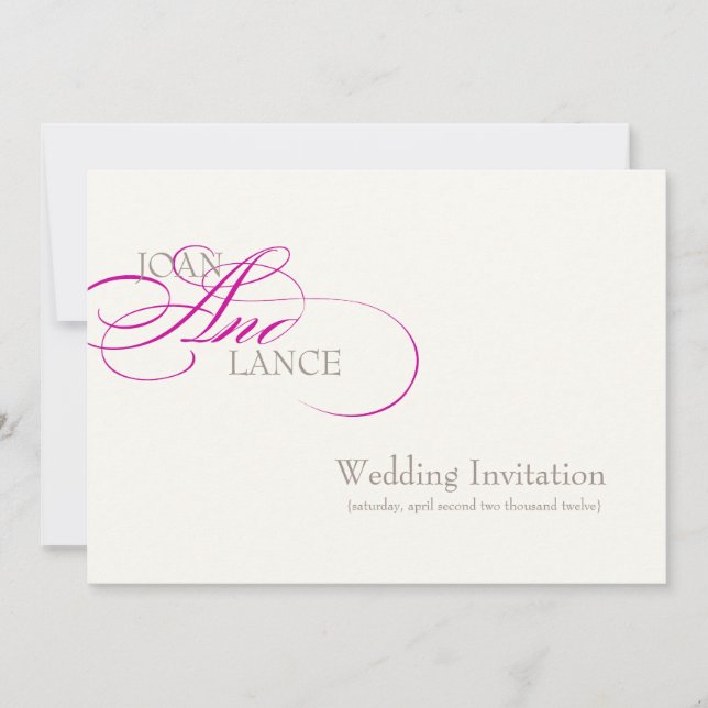 Invitation PixDezines do-it-yourself couleur, fuschia... (Devant)