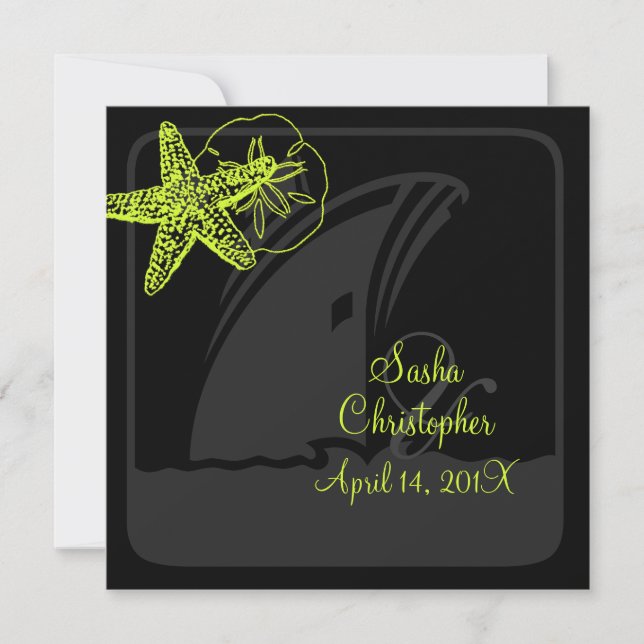 Invitation PixDezines do-it-yourself couleur/Starfish/Beach+C (Devant)