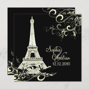 Invitation PixDezines DO-IT-YOURSELF LA TOUR EIFFEL+SWIRLS/LU