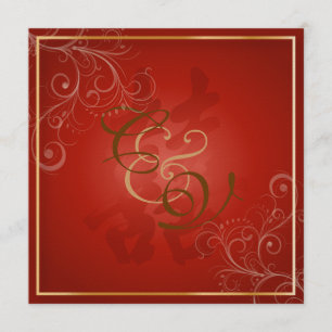 Invitation PixDezines double bonheur, Mariage chinois
