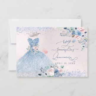 Invitation PixDezines Dusty Pink Blue Peonies RSVP