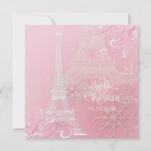 Invitation PixDezines EIFFEL TOUR INVITATIONS/ARRIÈRE - PLAN  (Devant)