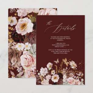 Invitation PixDezines Elégante Rustique Automne Fleurs de Jar