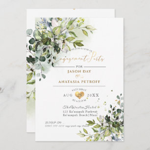 Invitation PixDezines Engagement Party Blue Gum Eucalyptus