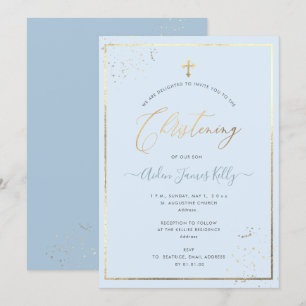 Invitation PixDezines Faux Gold DO-IT-YOURSELF le Christening