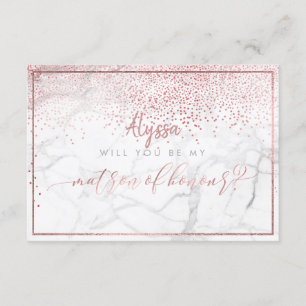 Invitation PixDezines Faux Rose Gold sera-tu Matron ?
