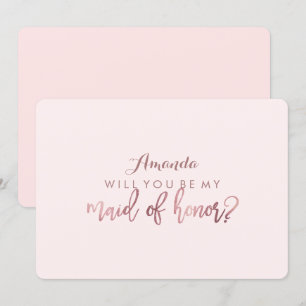 Invitation PixDezines Faux Rose Gold Vous Serez ... Malade