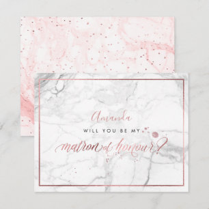Invitation PixDezines Faux Rose Gold You Métron d'honneur