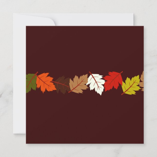 Invitation PixDezines feuilles d'automne/événements do-it-you (Devant)