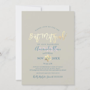 Invitation PixDezines Floral Watercolor Bat mitzvah