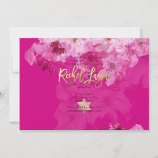 Invitation PixDezines Floral Watercolor Bat mitzvah