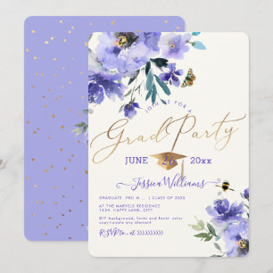 Invitation PixDezines Floral Watercolor Graduation Party
