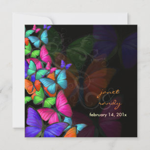 Invitation PixDezines Fluttering By/Neon color/DO-IT-YOURSELF