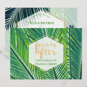 Invitation PixDezines Fronds de palmiers hawaïens/Arrière - p