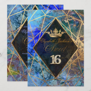 Invitation PixDezines Galaxy Abstrait/Sweet+16