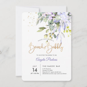 Invitation PixDezines gomme bleue Eucalyptus Brunch+Bubbly