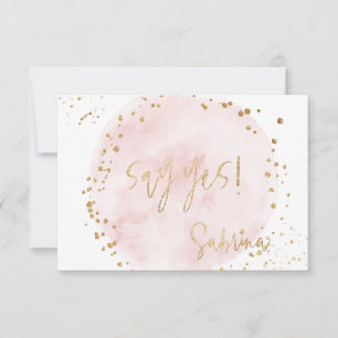Invitation PixDezines H2 Blush Pink Gold Bat mitzvah RSVP Inv