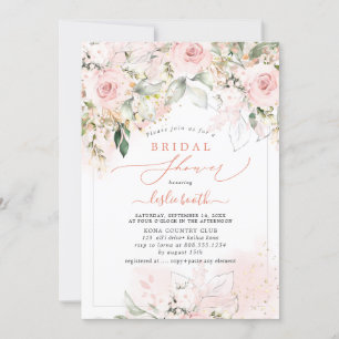 Invitation PixDezines H2 Blush Roses Hydrangea Fête des marié