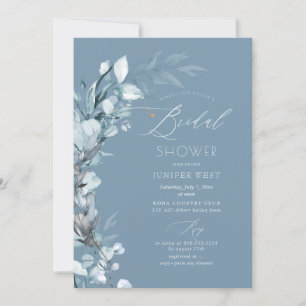 Invitation PixDezines H2 Dusty Blue Eucalyptus Fête des marié