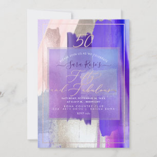 Invitation PixDezines H2 Purple Swatches 50e anniversaire