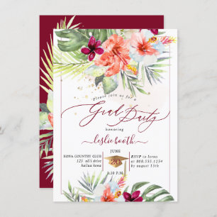 Invitation PixDezines H2 Tropical Paradise Luau Diplôme En