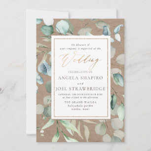 Invitation PixDezines H2 Verdure Rustique Eucalyptus  