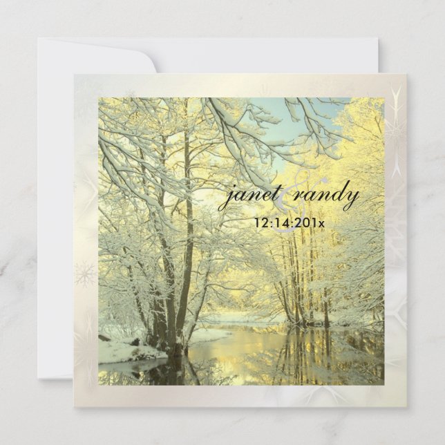 Invitation PixDezines In the Woods, mariage d'hiver (Devant)