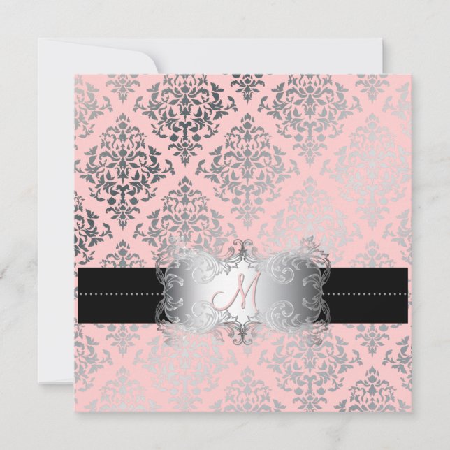 Invitation PixDezines Josephine Damask/DO-IT-YOURSELF couleur (Devant)