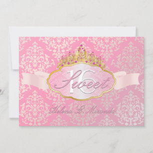 Invitation PixDezines joséphine damask doux 16/tiara