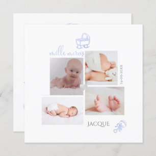 Invitation PixDezines Jouets Remerciements Naissance Fille