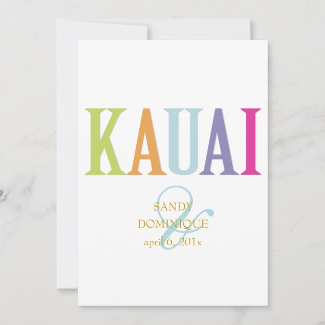 Invitation PixDezines Kauai/DO-IT-YOURSELF couleurs (Devant)