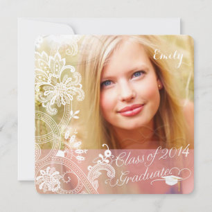 Invitation PixDezines lace/2014 Grads/do-it-yourself polices