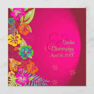 Invitation PixDezines Leis/Luau/hibiscus