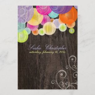 Invitation PixDezines ligneux et lanternes fiesta