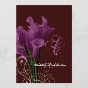 Invitation PixDezines lys calla violet/do-it-yourself